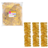 Мишура КОМПЛЕКТ 3 штуки, диаметр 100 мм, длина 2 м, золотистая, 592220 за 230 ₽. Мишура, дождик, гирлянды.  Доставка по РФ. Без переплат!