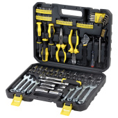 Набор инструментов для автомобиля, 122 предмета, пластиковый кейс, ГРАНДМАСТЕР, 671335 за 2 756 ₽. Наборы автоинструментов.  Доставка по РФ. Без переплат!