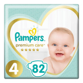 Подгузники 82 шт. PAMPERS (Памперс) Premium Care, размер 4 (9-14 кг), 1210801 за 6&nbsp;522 ₽. Подгузники.  Доставка по РФ. Без переплат!