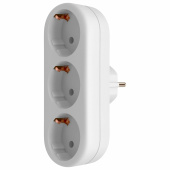 Сетевой тройник DEFENDER TG-01, 3 розетки, c заземлением, белый, 99109 за 263 ₽. Удлинители сетевые.  Доставка по РФ. Без переплат!