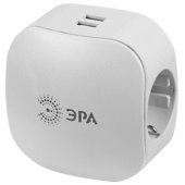 Сетевой разветвитель ЭРА SP-3e 3 розетки + 2 USB, с заземлением, со шторками, 16 А, белый, SP-3e-USB-2A за 968 ₽. Удлинители сетевые.  Доставка по РФ. Без переплат!