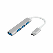 Хаб Type-C, 4 порта, серый, RED LINE, УТ000039262 за 478 ₽. Хабы (разветвители) USB.  Доставка по РФ. Без переплат!