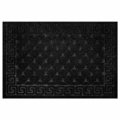 Коврик придверный 40х60 см, ЧЕРНЫЙ, грязезащитный, 430 г/м2, фактурный рисунок ЧЕШУЙКИ, ЛЮБАША, 701057 за 249 ₽. Коврики входные грязезащитные.  Доставка по РФ. Без переплат!