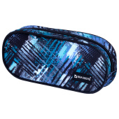 Пенал-косметичка BRAUBERG овальный, полиэстер, "Lines", 22х9х5 см, 229273 за 202 ₽. Пеналы мягкие.  Доставка по РФ. Без переплат!