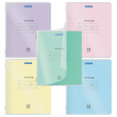 Тетрадь пластиковая обложка (прозрачная) 18 листов, клетка, BRAUBERG "Smart Cover", АССОРТИ (микс в спайке), 405030 за 24 ₽. Тетради 12-24 листов.  Доставка по РФ. Без переплат!