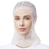 Балаклава (подшлемник) одноразовая КОМПЛЕКТ 20 штук, спанбонд, белая, SMZ за 742 ₽. Каски защитные.  Доставка по РФ. Без переплат!