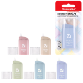 Корректирующая лента BRAUBERG COMPACT PASTEL, 5 мм х 6 м, корпус ассорти, блистер, 272495 за 58 ₽. Корректирующие ленты.  Доставка по РФ. Без переплат!