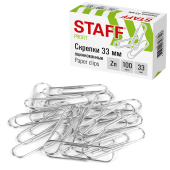 Скрепки STAFF, 33 мм, оцинкованные, 100 шт., в картонной коробке, 270445 за 22 ₽. Скрепки канцелярские.  Доставка по РФ. Без переплат!
