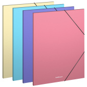 Папка на резинках ERICH KRAUSE "Diagonal Pastel", до 300 листов, ассорти, 600 мкм, 50400 за 201 ₽. Папки на резинках пластиковые.  Доставка по РФ. Без переплат!