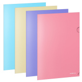 Папка-уголок ERICH KRAUSE "Diagonal Pastel", ассорти, 0,18 мм, 50170 за 33 ₽. Папки-уголки пластиковые.  Доставка по РФ. Без переплат!