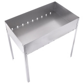 Мангал сборный стальной, размер 500х300х500 мм, в коробке, 701727 за 510 ₽. Мангалы.  Доставка по РФ. Без переплат!