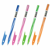 Ручка шариковая STAFF "CANDY NEON", синяя, игольчатый узел 0,6 мм, линия 0,3 мм, 144234 за 9 ₽. Ручки шариковые неавтоматические.  Доставка по РФ. Без переплат!