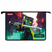 Папка для тетрадей ПИФАГОР А4, 1 отделение, картон/пластик, на молнии, "Sharp sword", 273342 за 180 ₽. Папки для тетрадей и уроков труда.  Доставка по РФ. Без переплат!