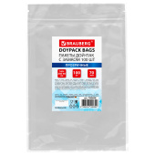 Пакеты дой-пак с замком ZIP LOCK, прозрачные, 160х240 + 40 мм, КОМПЛЕКТ 100 штук, 70 мкм, BRAUBERG, 700698 за 771 ₽. Пакеты с замком "зиплок".  Доставка по РФ. Без переплат!