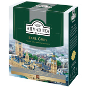 Чай AHMAD (Ахмад) "Earl Grey", черный цейлонский с ароматом бергамота, 100 пакетиков в конвертах по 2 г, 595i-08 за 625 ₽. Чай пакетированный.  Доставка по РФ. Без переплат!