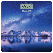 Весы напольные SCARLETT SC-BS33E022, электронные, вес до 180 кг, квадратные, стекло, звездное небо за 1 433 ₽. Весы бытовые напольные.  Доставка по РФ. Без переплат!
