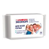 Салфетки влажные, 70 шт., ЭКОНОМ SMART, для всей семьи, 30024 за 82 ₽. Салфетки влажные.  Доставка по РФ. Без переплат!