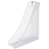 Лоток вертикальный для бумаг BRAUBERG ECO, 240х80х290 мм, сетчатый, прозрачный, 239016 за 249 ₽. Лотки вертикальные (стойки-уголки).  Доставка по РФ. Без переплат!