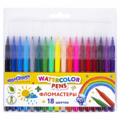 Фломастеры ЮНЛАНДИЯ 18 цветов "КЛАССНЫЕ!", вентилируемый колпачок, ПВХ, 152479 за 142 ₽. Фломастеры классические.  Доставка по РФ. Без переплат!