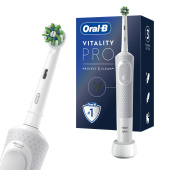 Зубная щетка электрическая ORAL-B (Орал-би) Vitality Pro, БЕЛАЯ, 1 насадка, 80367659 за 3 853 ₽. Электрические зубные щетки. Доставка по РФ. Без переплат!