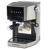 Кофеварка рожковая с дисплеем SONNEN CM-2066, ручной капучинатор, сенсор, 1 л, 950 Вт, 19 бар, 457882 за 8&nbsp;973 ₽. Кофеварки рожковые.  Доставка по РФ. Без переплат!