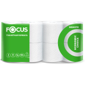 Бумага туалетная, спайка 8 шт., 2-слойная (8х16,2 м) FOCUS Economic Choice, белая, 5056378 за 195 ₽. Туалетная бумага офисно-бытовая.  Доставка по РФ. Без переплат!