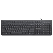 Клавиатура проводная SONNEN KB-8280, USB, 104 плоские клавиши, черная, 513510 за 774 ₽. Клавиатуры проводные.  Доставка по РФ. Без переплат!