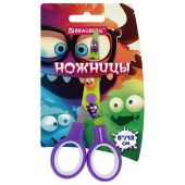 Ножницы 130 мм, сиреневые, с цветной печатью "Милые монстры", BRAUBERG CUTE MONSTERS, 238958 за 135 ₽. Ножницы детские.  Доставка по РФ. Без переплат!