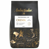 Кофе в зернах AMBASSADOR "Crema" 1 кг за 1 100 ₽. Кофе зерновой. Доставка по РФ. Без переплат!