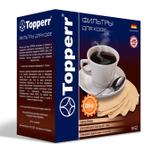 Фильтр TOPPERR №2 для кофеварок, бумажный, неотбеленный, 200 штук, 3049 за 929 ₽. Расходные материалы для кофеварок и кофемашин. Доставка по РФ. Без переплат!