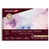 Альбом для акварели, бумага 300 г/м2, 190х270 мм, среднее зерно, 16 листов, гребень, BRAUBERG ART "PREMIERE", 113212 за 317 ₽. Альбомы и бумага для акварели и масла.  Доставка по РФ. Без переплат!