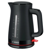 Чайник BOSCH TWK3M123, 1,7 л, 2400 Вт, закрытый нагревательный элемент, пластик, черный за 9&nbsp;516 ₽. Чайники.  Доставка по РФ. Без переплат!