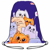 Мешок для обуви ПИФАГОР, 1 отделение, 42х34 см, "Cats greetings", 272382 за 155 ₽. Мешки для обуви.  Доставка по РФ. Без переплат!