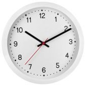 Часы настенные TROYKATIME (TROYKA) 75751701, круг, белые, белая рамка, 28х28х4 см за 1 585 ₽. Часы офисные. Доставка по РФ. Без переплат!