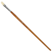 Кисть художественная профессиональная BRAUBERG ART CLASSIC, щетина, плоская, № 10, длинная ручка, 200717 за 182 ₽. Кисти художественные из натурального волоса.  Доставка по РФ. Без переплат!