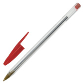Ручка шариковая STAFF "Basic Budget BP-04", КРАСНАЯ, линия письма 0,5 мм, с штрихкодом, 143870 за 5 ₽. Ручки шариковые неавтоматические.  Доставка по РФ. Без переплат!