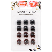 Крабы для волос НАБОР 12 шт., 0,8 см, черный, коричневый MONTE VITA (МОНТЕ ВИТА), 457026 за 77 ₽. Наборы аксессуаров для волос.  Доставка по РФ. Без переплат!