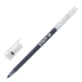 Ручка гелевая STAFF "EVERYDAY" GP-673, ЧЕРНАЯ, длина письма 1000 м, игольчатый узел 0,5 мм, линия письма 0,35 мм, 143673 за 24 ₽. Ручки гелевые неавтоматические.  Доставка по РФ. Без переплат!