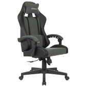 Кресло компьютерное BRABIX "Striker GM-121", синхромеханизм, 2 подушки, экокожа/велюр, черное/серое, 532961 за 15&nbsp;140 ₽. Кресла игровые.  Доставка по РФ. Без переплат!