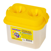 Стакан-непроливайка ЮНЛАНДИЯ, двойной, с крышками, 191314 за 129 ₽. Стаканы-непроливайки для рисования.  Доставка по РФ. Без переплат!