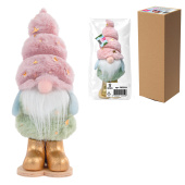 Украшение новогоднее интерьерное, 22 см, "Пушистый гномик", полиэстер, пенопласт, ЗОЛОТАЯ СКАЗКА, 592564 за 392 ₽. Украшение интерьера.  Доставка по РФ. Без переплат!