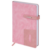 Ежедневник недатированный А5 138х213 мм BRAUBERG "Cowboy", под кожу, застежка 160 л., розовый, 116199 за 466 ₽. Ежедневники с покрытием "под кожу и ткань".  Доставка по РФ. Без переплат!