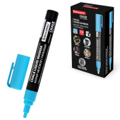 Маркер меловой CHALK LIQUID MARKER, СИНИЙ, 3 мм, стираемый, BRAUBERG "CHALK", 152592 за 94 ₽. Маркеры меловые.  Доставка по РФ. Без переплат!