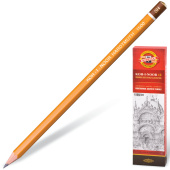 Карандаш чернографитный KOH-I-NOOR 1500, 1 шт., 3H, корпус желтый, заточенный, 150003H01170RU за 73 ₽. Карандаши чернографитные.  Доставка по РФ. Без переплат!