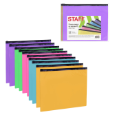 Папка-конверт на молнии МАЛОГО ФОРМАТА (180х250 мм), А5, цвет ассорти/прозрачная, 0,15 мм, STAFF, 274077 за 28 ₽. Папки-конверты на молнии.  Доставка по РФ. Без переплат!