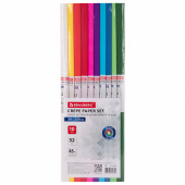 Бумага гофрированная/креповая, 32 г/м2, 50х250 см, НАБОР 10 рулонов, яркие цвета, BRAUBERG, 112556 за 465 ₽. Бумага цветная крепированная.  Доставка по РФ. Без переплат!