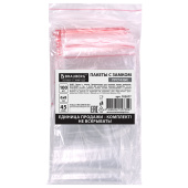 Пакеты ZIP LOCK "зиплок" ПРОЧНЫЕ, комплект 100 шт., 60х80 мм, ПВД, 45 мкм., BRAUBERG, 703077 за 83 ₽. Пакеты с замком "зиплок".  Доставка по РФ. Без переплат!
