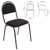 Стул для посетителей РС00М, черный каркас, ткань черная за 1 997 ₽. Стулья для персонала и посетителей.  Доставка по РФ. Без переплат!