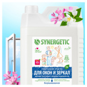 Средство для мытья стекол и зеркал с антибактериальным эффектом 5 л SYNERGETIC, биоразлагаемое, 96 за 525 ₽. Средства для мытья стекол.  Доставка по РФ. Без переплат!