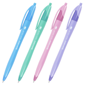 Ручка шариковая автоматическая масляная BRAUBERG "DUAL COLOR", СИНЯЯ, игольчатый наконечник 0,7 мм, линия письма 0,35 мм, 144327 за 23 ₽. Ручки шариковые автоматические.  Доставка по РФ. Без переплат!